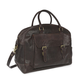 Luxury Leather Travel Bag, 9 of 11