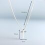 Sterling Silver Tiny Cross Pendant Necklace, thumbnail 3 of 7