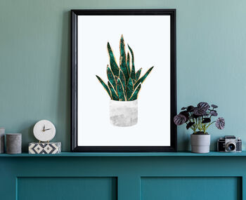 Set Of Three House Plant Scandi Wall Art Prints, 3 of 6