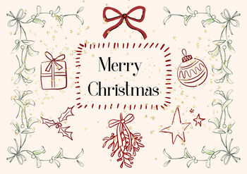 A4 Christmas Art Print Merry Christmas, Wall Art, Christmas Gift, Christmas Print, 5 of 5