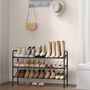 Expandable Metal Shoe Rack Adjustable Shoe Organiser, thumbnail 3 of 6