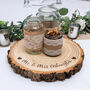Married Names And Love Hearts Wood Slice Centrepiece, thumbnail 3 of 3