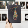 Bat With Lights Gothic Christmas Card, thumbnail 1 of 3