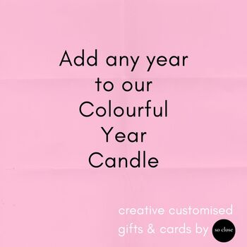 Colourful Any Year Ceramic Candle, 4 of 4