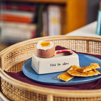Personalised Double Ceramic Egg Cup, 2 of 9