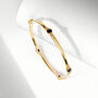 Personalised Holi Jewel Birthstone Gold Plated Stacking Bangle, thumbnail 1 of 9