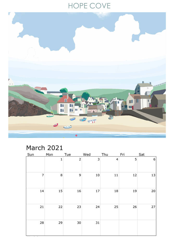 Devon 21 Calendar By Betty Boyns Notonthehighstreet Com