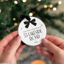 First Christmas In New Home Personalised Ceramic Bauble, thumbnail 8 of 10
