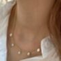 Dainty Gold 18 K Pearl Choker Necklace, thumbnail 4 of 6