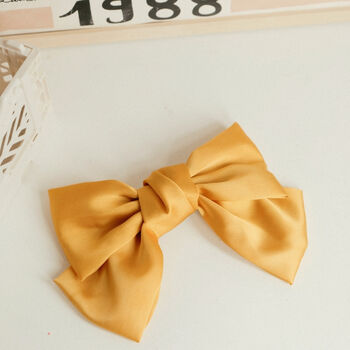 Satin Big Bow Hair Clip Barrette Six Colours Available, 12 of 12