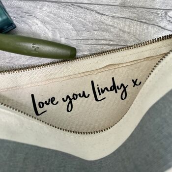 Dad's Stuff Personalised Message Inside Wash Bag, 2 of 4
