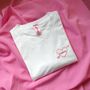Personalised Love Heart Hand Embroidered T Shirt, thumbnail 2 of 8