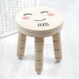 Personalised Cute Face Kids Wooden Stool, thumbnail 1 of 6