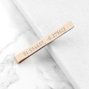 Personalised Special Coordinates Tie Clip, 7 of 11