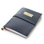 Personalised Leather Journal With Brass Plate, thumbnail 5 of 7