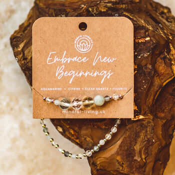 Faceted Crystal Intention Beaded Bracelet, 9 of 12