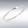 Elegant Sterling Silver Twisted Bangle, thumbnail 1 of 3