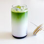 Glass With Bamboo Lid And Straw, thumbnail 3 of 8