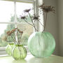 Green Embossed Leaves Glass Vase, thumbnail 1 of 2