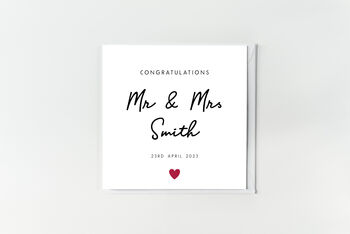 Personalised Congratulations On Your Wedding Day Card, 2 of 2
