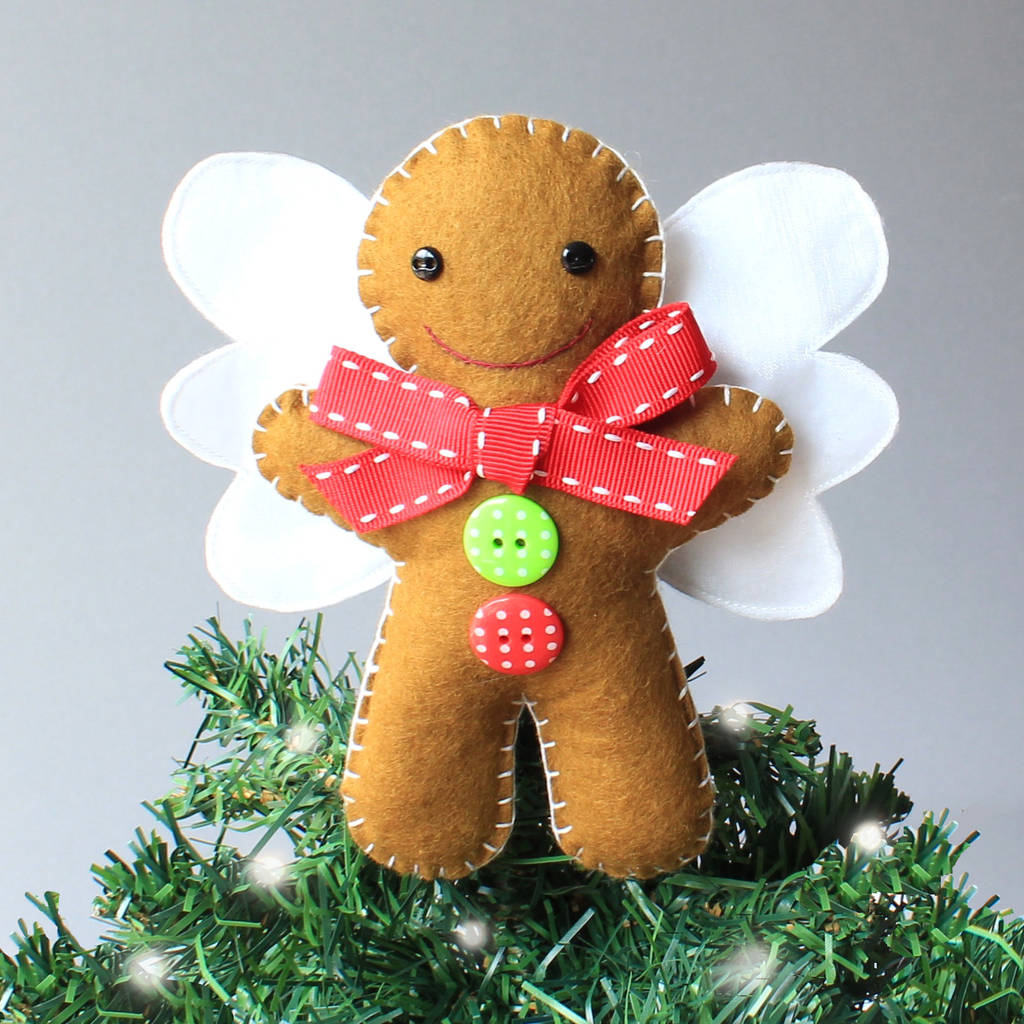 Gingerbread Man Tree Topper By Miss Shelly Designs Notonthehighstreetcom.