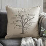 Personalised Diamond Anniversary Family Tree Cushion, thumbnail 2 of 6