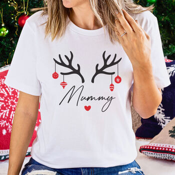 Reindeer Family Christmas T Shirts And Baby Grow, 4 of 5
