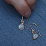 Rose Gold Vermeil Mini Heart Gemstone Earrings, thumbnail 5 of 7