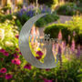 Cat Personalised Silhouette Steel Moon Crescent, thumbnail 3 of 8