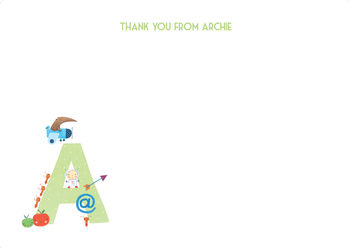 Personalised Alphabet Children's Thank You Cards, 2 of 11