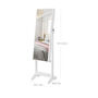 White Full Mirrored Standing Jewelry Cabinet Armoire, thumbnail 6 of 6