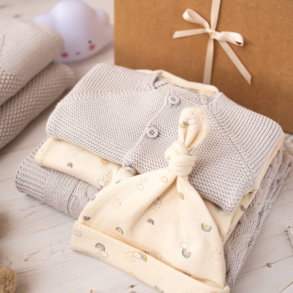 Little Clouds Baby Shower Unisex Gift Box By Toffee Moon