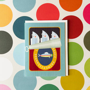 Mini Sardines Greetings Card, 4 of 5