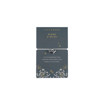 Just Paws Dachshund Charm Bracelet On Gift Card | Jewellery | Fashion Accessory, 2 of 3