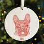 Personalised French Bulldog Christmas Decoration, thumbnail 1 of 4