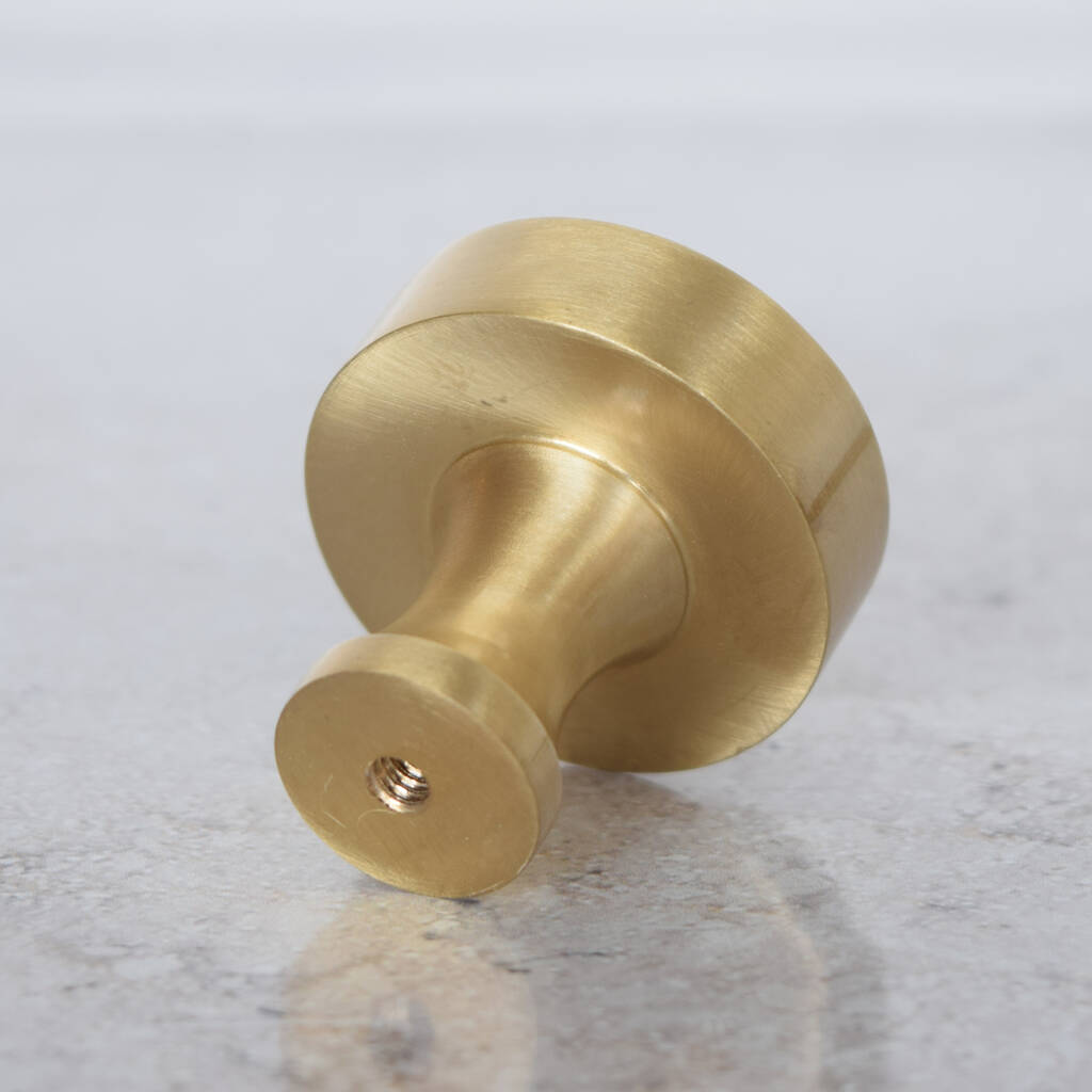 contemporary round brass cupboard door knobs by pushka home