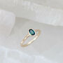 'Maya' Oval Sapphire Solitaire Engagement Ring, thumbnail 1 of 11