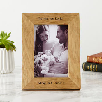 Personalised Solid Oak Photo Frame, 4 of 10