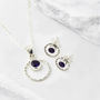 Infinity Bliss Amethyst Silver Pendant Necklace, thumbnail 3 of 9
