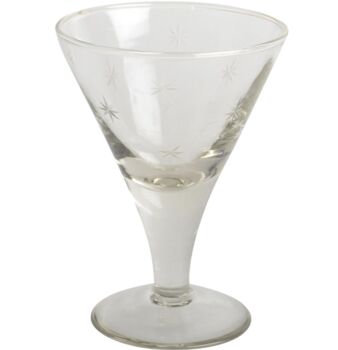 Martini Glass With Etched Stars, 3 of 3