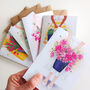 Pack Of Flower People Greeting Cards, thumbnail 1 of 12