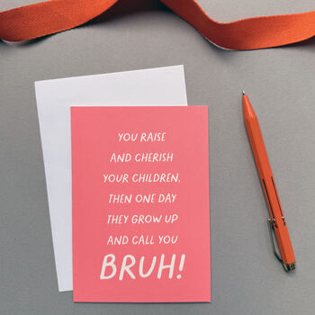 Funny Bruh Father's Day Card, 2 of 8