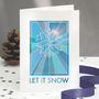 Geometric Snowflake Christmas Card Single Or Pack, thumbnail 1 of 3