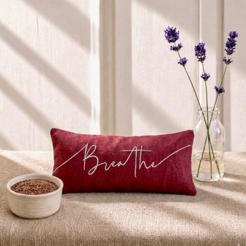 Breathe Embroidered Lavender Eye Pillow, 3 of 7