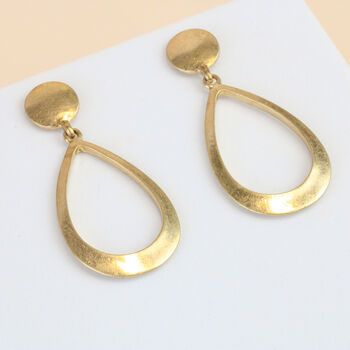 Gold Hoop Earrings, Gold Plated, 6 of 7