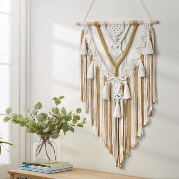 Macrame Wall Hanging Handmade Cotton Tapestry Bohemian, 9 of 11