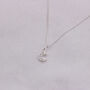 925 Sterling Silver Dainty Or Half Moon Necklace, thumbnail 3 of 6