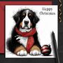 Bernese Mountain Dog Christmas Card. Bauble, thumbnail 1 of 2