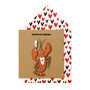 Handmade Lobster Valentines Personalised Greeting Card, thumbnail 1 of 4