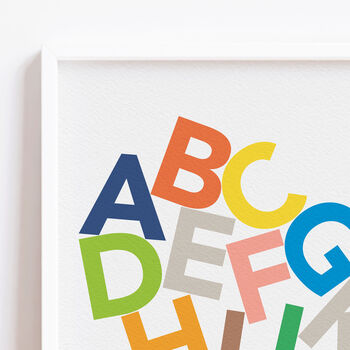 Colourful Alphabet Letters Educational Kids Print, 2 of 10